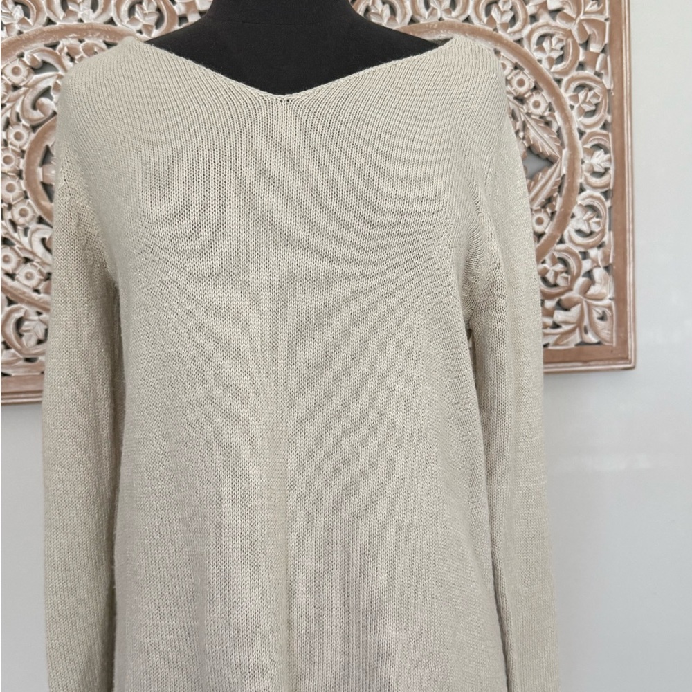 Merona Beige V-Neck Lightweight Knit Sweater